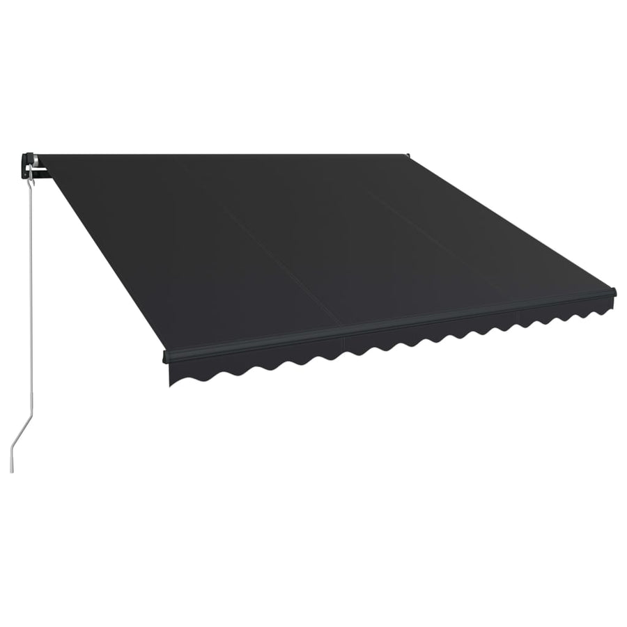 Luifel Handmatig Uittrekbaar Met Led 450 x 300 cm Antraciet