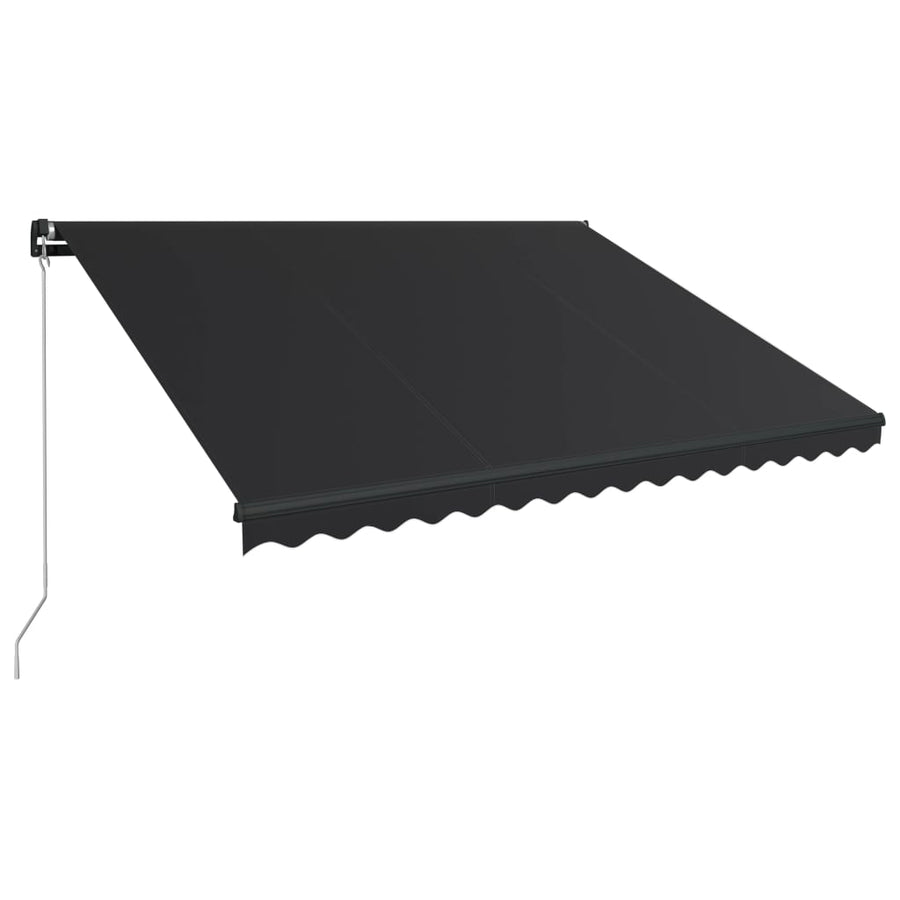 Luifel Handmatig Uittrekbaar Met Led 450 x 300 cm Antraciet