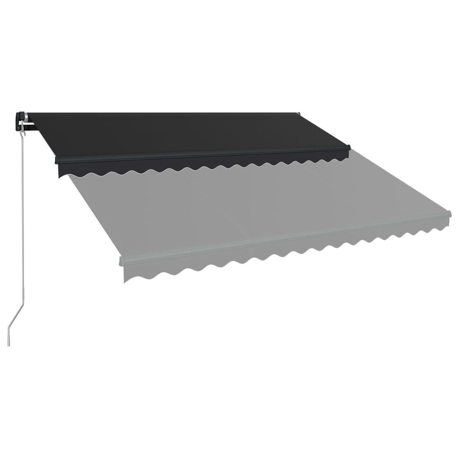 Luifel Handmatig Uittrekbaar Met Led 450 x 300 cm Antraciet