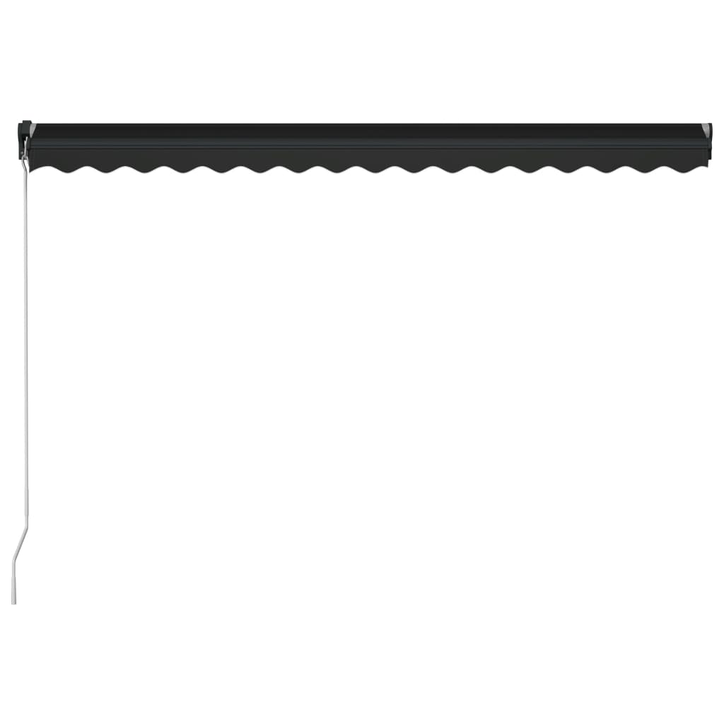 Luifel Handmatig Uittrekbaar Met Led 450 x 300 cm Antraciet
