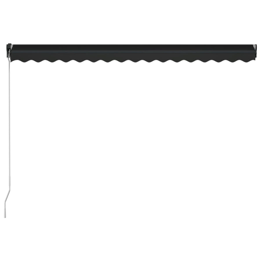 Luifel Handmatig Uittrekbaar Met Led 450 x 300 cm Antraciet