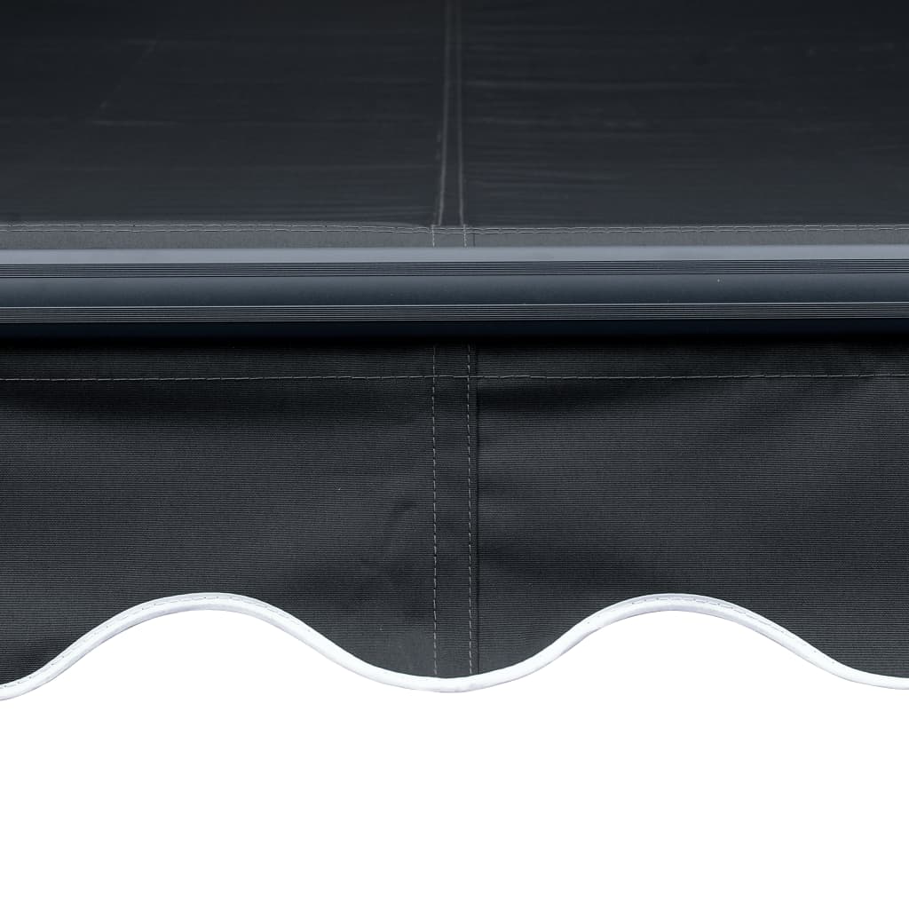 Luifel Handmatig Uittrekbaar Met Led 450 x 300 cm Antraciet