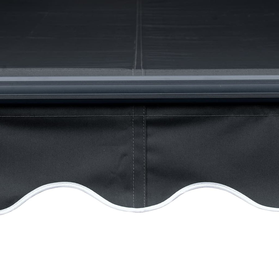 Luifel Handmatig Uittrekbaar Met Led 450 x 300 cm Antraciet