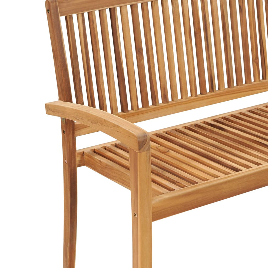 Tuinbank 2-Zits Stapelbaar 28,5 Cm Massief Teakhout 128.5 cm