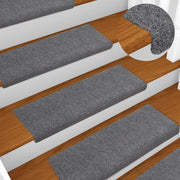 Trapmatten zelfklevend 15 stuks 65x21x4 cm lichtgrijs