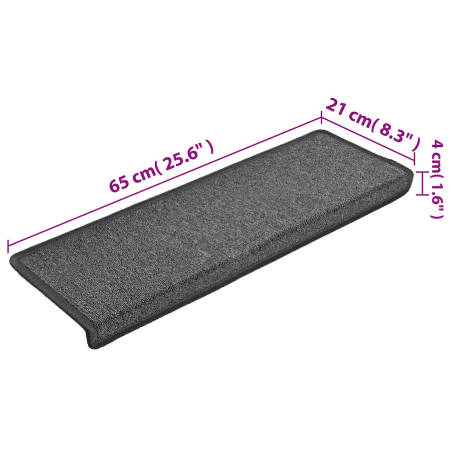 Trapmatten 65X21X4 Cm 15 65 x 25 cm Donkergrijs