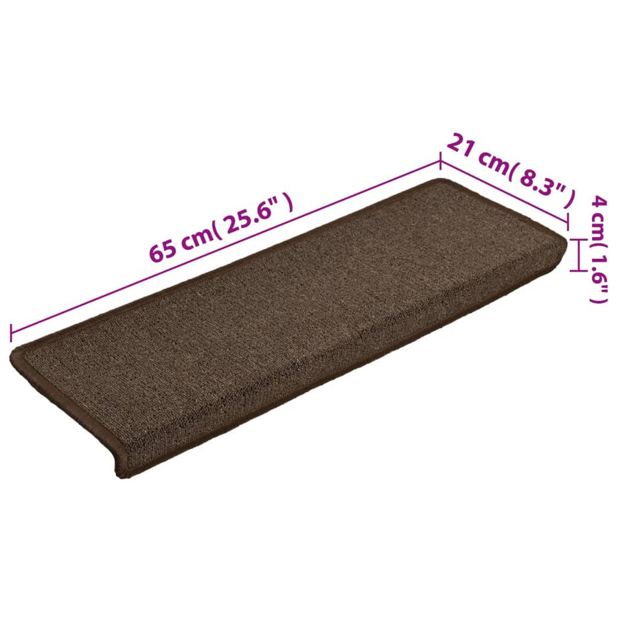 Trapmatten 65X21X4 Cm Bruin 15 65 x 25 cm Donkerbruin