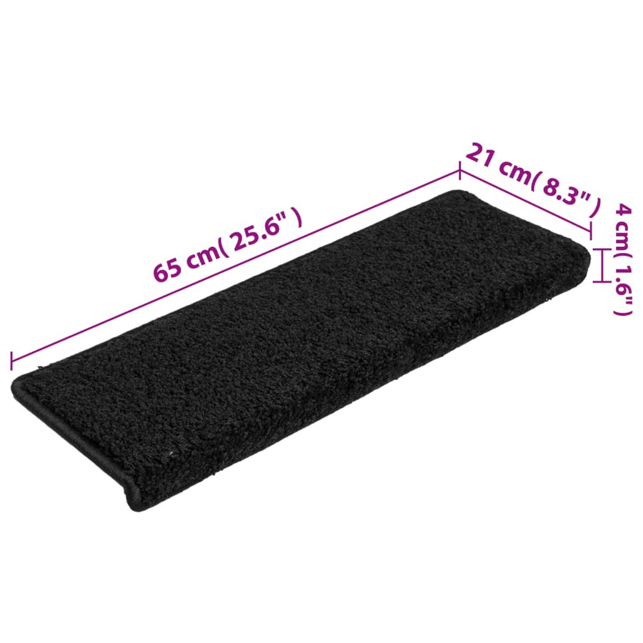 Trapmatten 65X21X4 Cm 15 Zwart