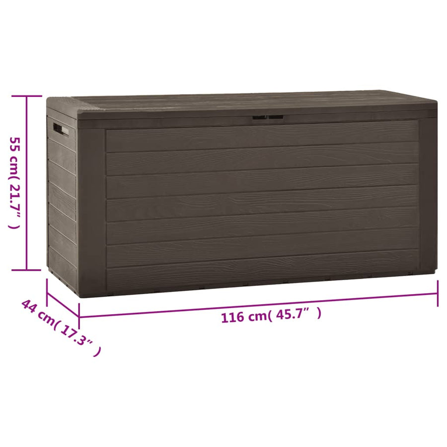 Tuinbox 116X44X55 Cm 290 l Bruin