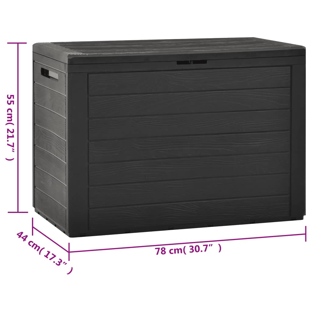 Tuinbox 78X44X55 Cm Antraciet 190 l