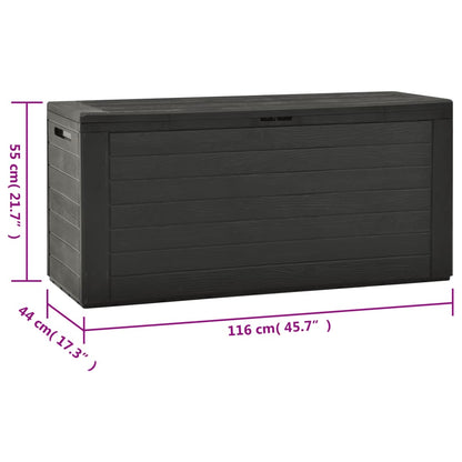 Tuinbox 116X44X55 Cm 290 l Antraciet