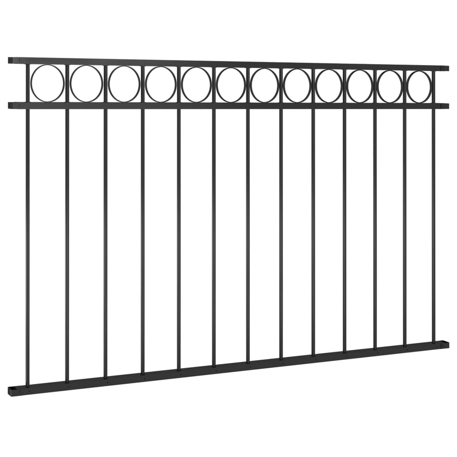 Schuttingpaneel 1,7X0,8 M Staal Zwart 1.7 x 0.8 m