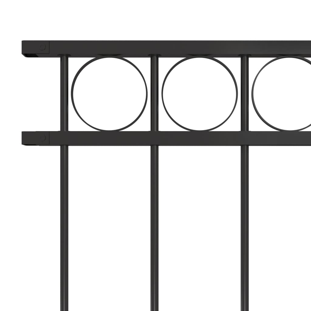 Schuttingpaneel 1,7X0,8 M Staal Zwart 1.7 x 0.8 m
