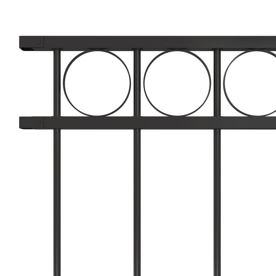 Schuttingpaneel 1,7X0,8 M Staal Zwart 1.7 x 0.8 m