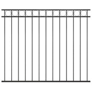 Schuttingpaneel staal 170x150 cm zwart