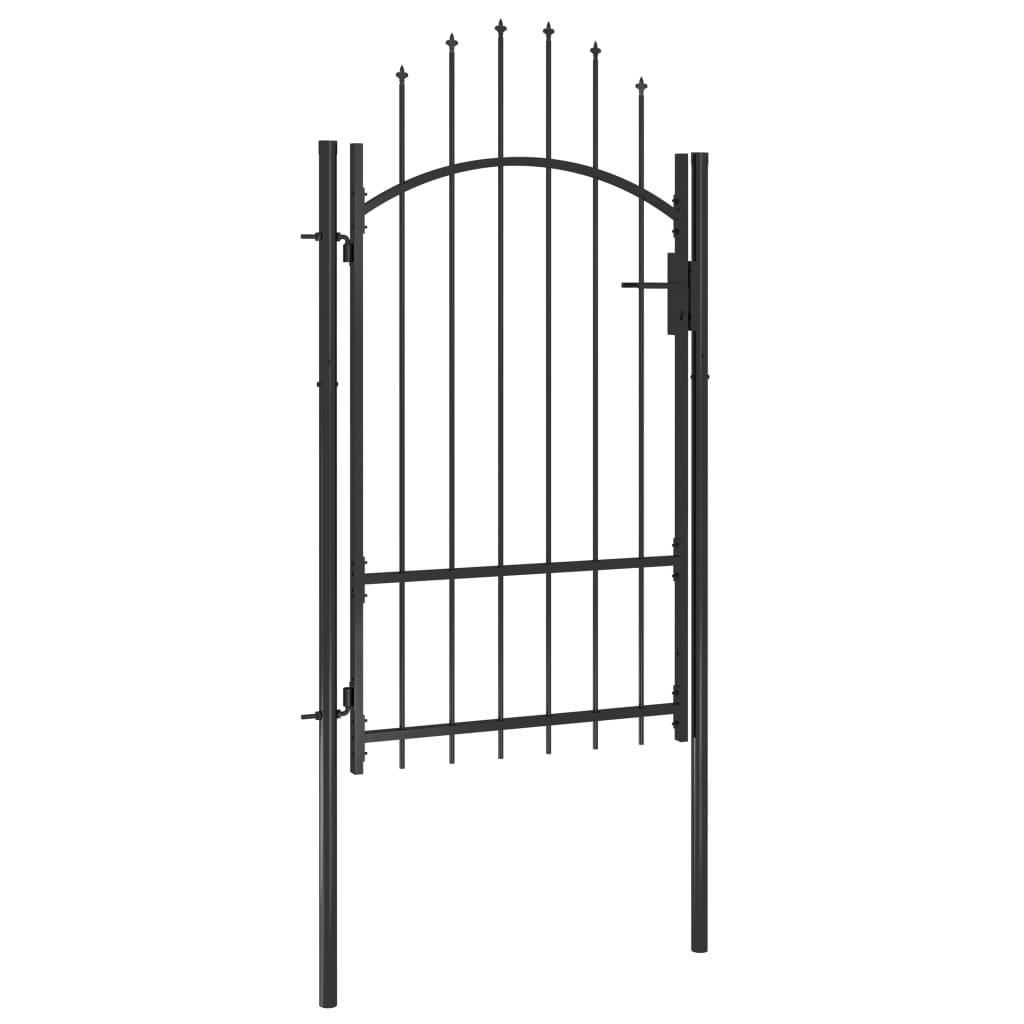 Poort 1x2,2 m staal zwart 2.2 m Zwart