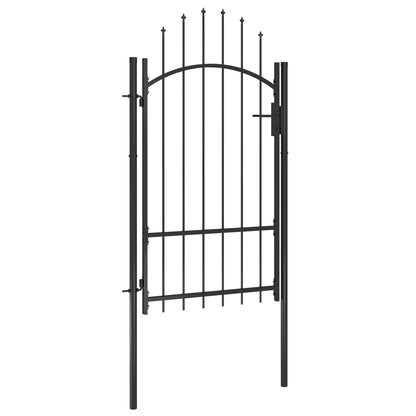 Poort 1x2,2 m staal zwart 2.2 m Zwart