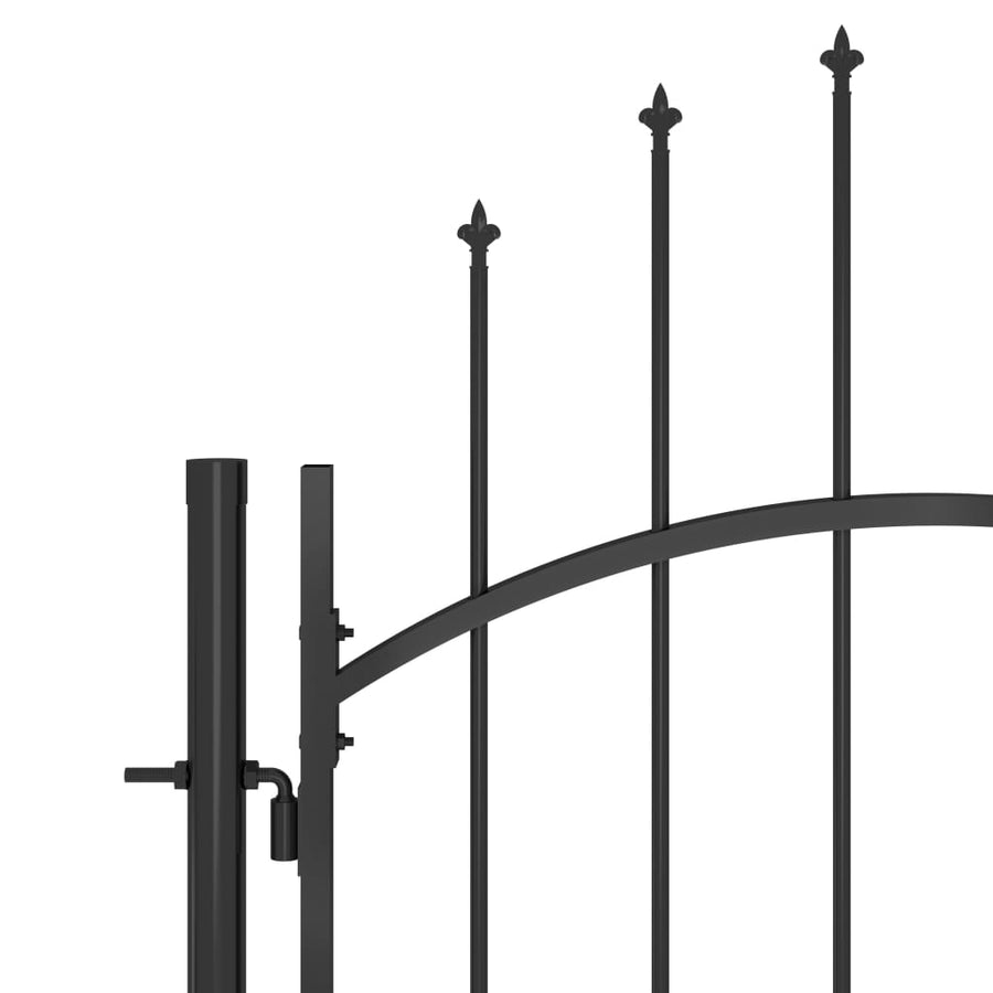 Poort 1x2,2 m staal zwart 2.2 m Zwart