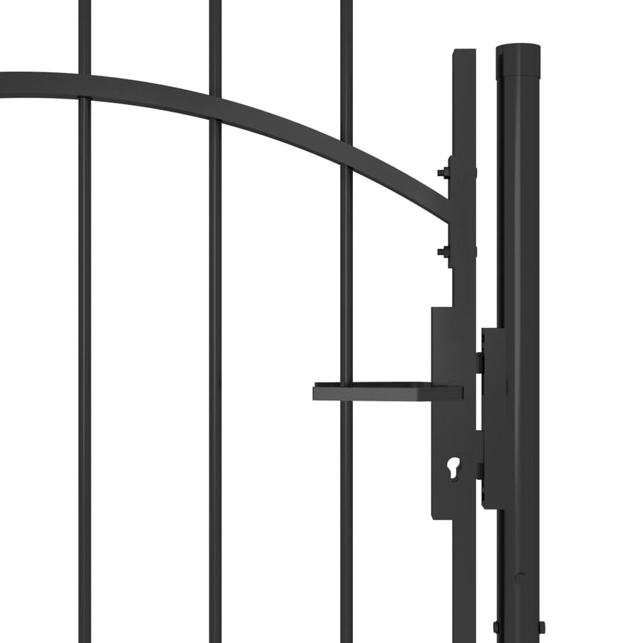 Poort 1x2,2 m staal zwart 2.2 m Zwart