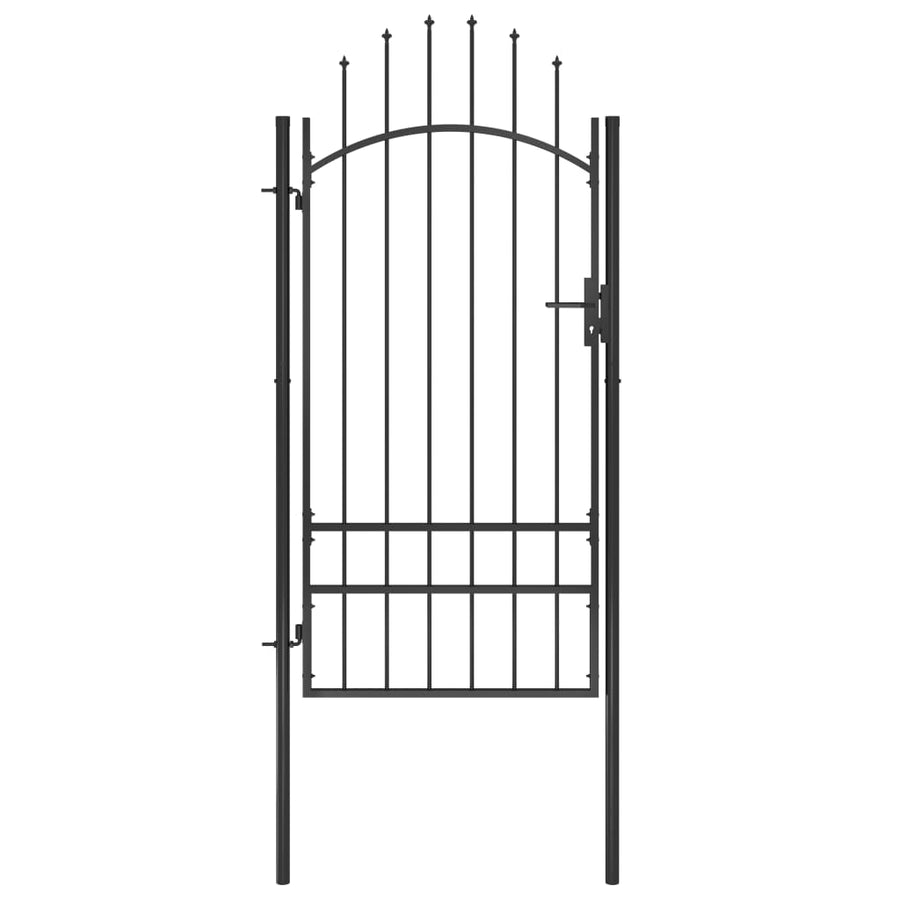 Poort 1x2,5 m staal zwart 2.5 m Zwart