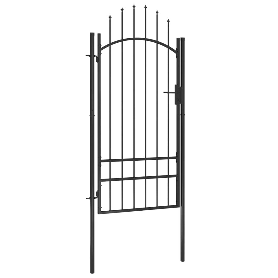 Poort 1x2,5 m staal zwart 2.5 m Zwart