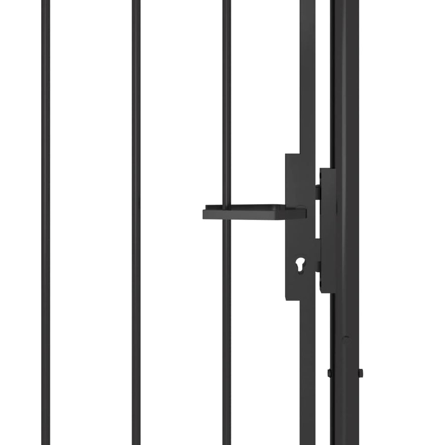 Poort 1x2,5 m staal zwart 2.5 m Zwart
