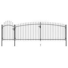 Poort Met Speren Bovenkant 5X2 M Zwart 5 x 2 m