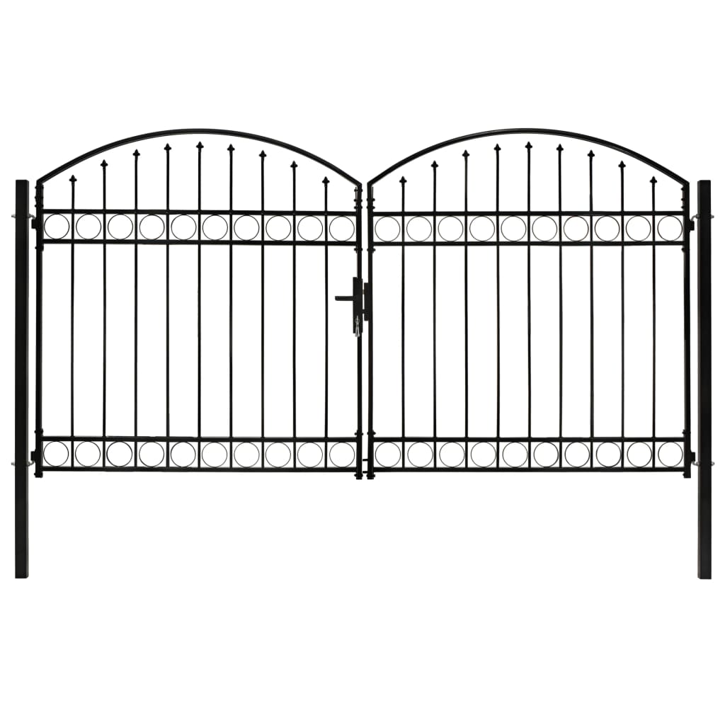 Hekpoort ASSEN dubbele deur met gebogen bovenzijde staal 300x175 cm