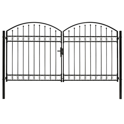 Hekpoort ASSEN dubbele deur met gebogen bovenzijde staal 300x175 cm