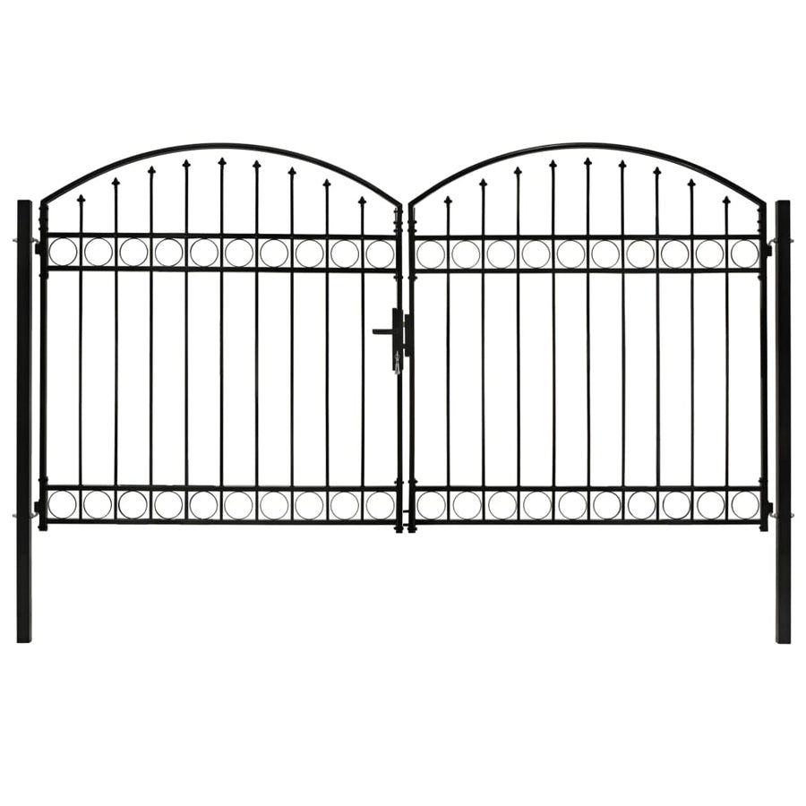 Hekpoort ASSEN dubbele deur met gebogen bovenzijde staal 300x175 cm