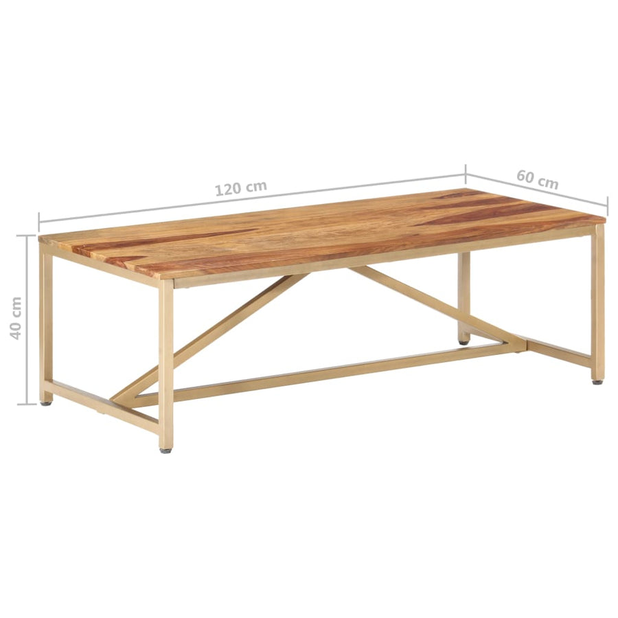 Salontafel 20X60X40 Cm Massief Sheeshamhout