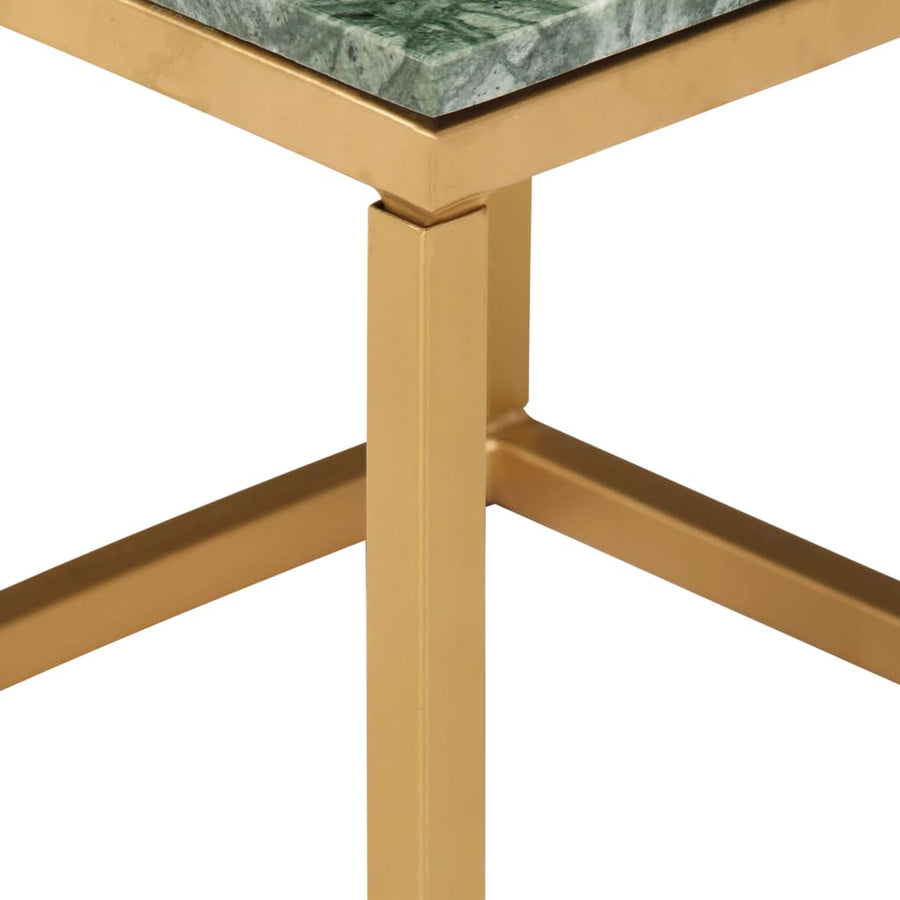 Salontafel Echt Steen Met Marmeren Textuur 40 x 40 x 35 cm Groen
