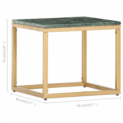 Salontafel Echt Steen Met Marmeren Textuur 40 x 40 x 35 cm Groen