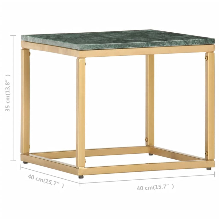 Salontafel Echt Steen Met Marmeren Textuur 40 x 40 x 35 cm Groen