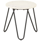 Salontafel 40x40x40 cm steen marmer wit