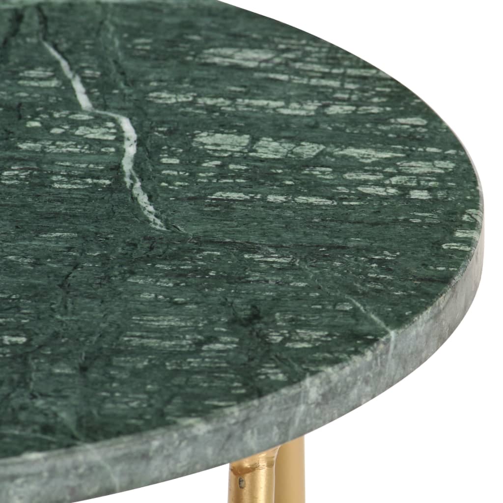 Salontafel 40x40x40 cm echt steen met marmeren textuur groen 40 x 40 x 40 cm Groen
