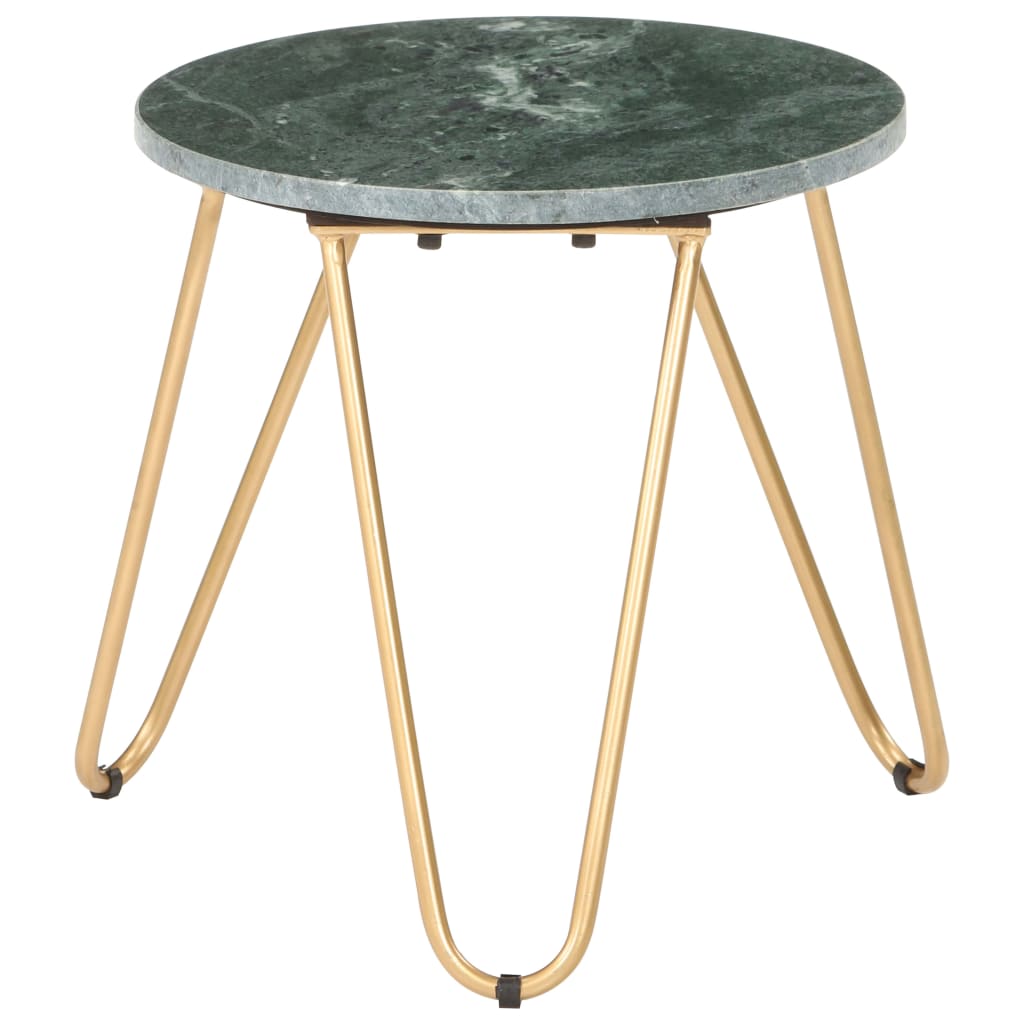 Salontafel 40x40x40 cm echt steen met marmeren textuur groen 40 x 40 x 40 cm Groen