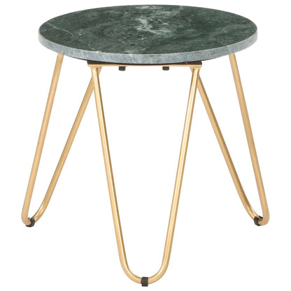 Salontafel 40x40x40 cm echt steen met marmeren textuur groen 40 x 40 x 40 cm Groen
