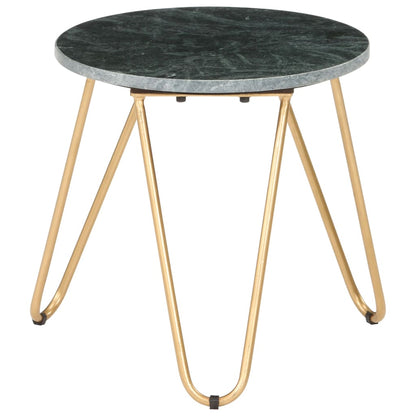 Salontafel 40x40x40 cm echt steen met marmeren textuur groen 40 x 40 x 40 cm Groen