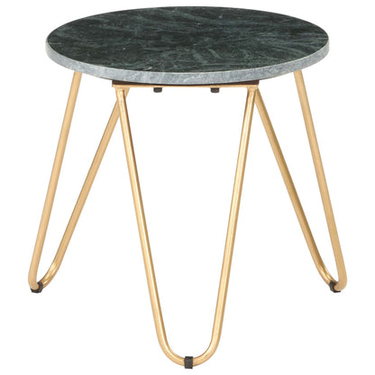 Salontafel 40x40x40 cm echt steen met marmeren textuur groen 40 x 40 x 40 cm Groen