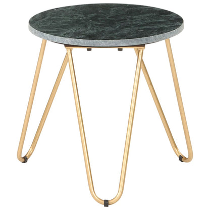 Salontafel 40x40x40 cm echt steen met marmeren textuur groen 40 x 40 x 40 cm Groen