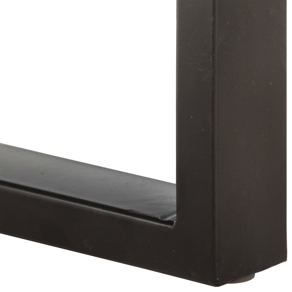 Bankje En Staal massief gerecycled hout