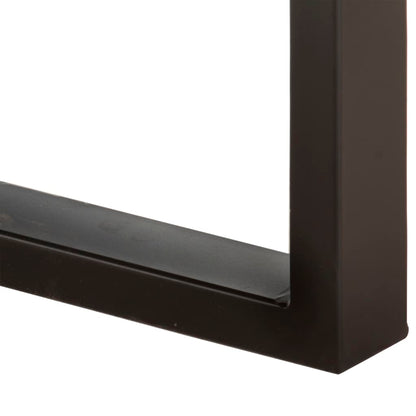 Bankje En Staal Massief ruw mangohout