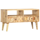 Tv-meubel 90x30x50 cm massief mangohout wandmontage