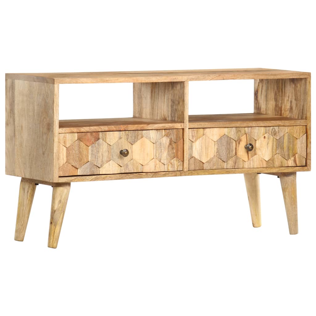 Tv-Meubel 90X30X50 Cm Massief Mangohout