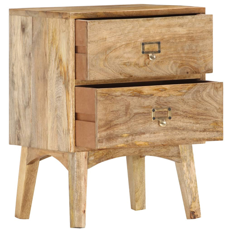Nachtkastje 40X35X55 Cm Massief Mangohout