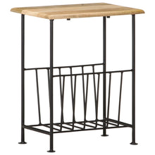 Tijdschriftenrek 40X30X50 Cm Massief Mangohout En Staal