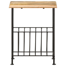 Tijdschriftenrek 40X30X50 Cm Massief Mangohout En Staal