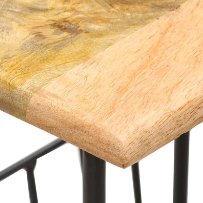 Tijdschriftenrek 40X30X50 Cm Massief Mangohout En Staal