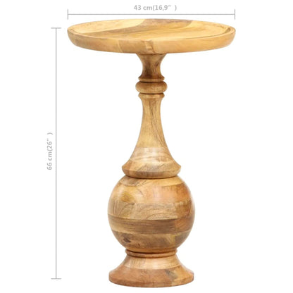 Bijzettafel Rond 43X43X66 Cm Massief Mangohout